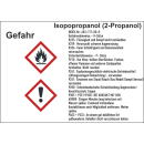 GHS-Etiketten mit P- und H-Sätzen und GHS-Symbolen Isopropanol in verschiedenen Größen zu 1.000 Stück/Rolle erhätlich
