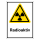 Warnschild Radioaktiv aus PE-Folie mit transparenter Schutzabdeckung