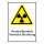 Warnschild Kontrollbereich Vorsicht Strahlung aus PE-Folie mit transparenter Schutzabdeckung