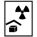 Wei&szlig;e Verpackungsetiketten Vor radioaktiven Quellen...