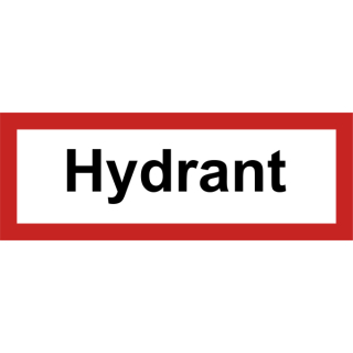 Selbstklebende Hinweisschilder für Brandschutzkennzeichnungen mit dem Text Hydrant