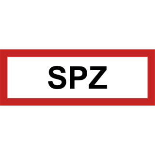 Selbstklebende Hinweisschilder für Brandschutzkennzeichnungen mit dem Text SPZ