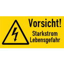 Warn- und Hinweisschilder elektrischer Spannung Vorsicht!...