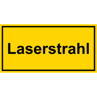 Warn- und Hinweisschilder elektrischer Spannung Laserstrahl gelbes Folienschild mit transparenter Schutzabdeckung