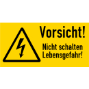Warn- und Hinweisschilder elektrischer Spannung Vorsicht!...
