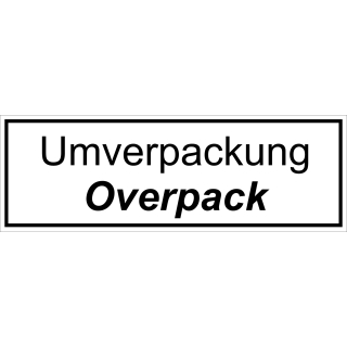 Weiße selbstklebende Verpackungsetiketten Umverpackung - Overpack zu 1.000 Stück/Rolle