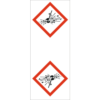 Rohrkennzeichnungsband  gemäß GHS-Verordnung in 33 m Rollen explosionsgefährlich
