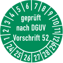 Prüfplaketten geprüft nach DGUV Vorschrift 52...