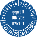 Prüfplaketten geprüft nach DIN VDE 0751-1...