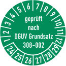 Prüfplaketten geprüft nach DGUV Grundsatz...