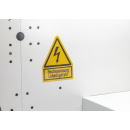 Selbstklebendes Warnkombischild für Elektrokennzeichnung Hochspannung Lebensgefahr - 100 x 125 mm