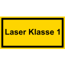 Gelbe Hinweisschilder für die Laserkennzeichung...