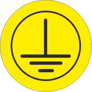 Runde Leiterkennzeichen für elektrische Betriebsmittel-Schutzleiter gelb schwarz