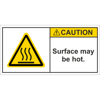 Produktsicherheitsschilder zur Maschinenkennzeichnung - Caution Surface may be hot