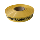Gelbe Trassenwarnbänder mit einer Länge von 250 Meter und einer von Bandbreite 40 mm  - STOP RADIATION-KEEP OUT