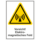 Warnkombischild Elektromagnetisches Feld - selbstklebende...