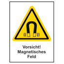 Warnkombischild Magnetisches Feld - selbstklebende Folie...