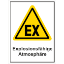 Kombi-Warnschild Explosionsfähige Atmosphäre -...
