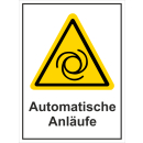 Kombi-Warnschild Automatische Anläufe-...