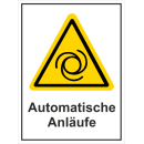 Warnkombischild Automatische Anläufe- selbstklebende...