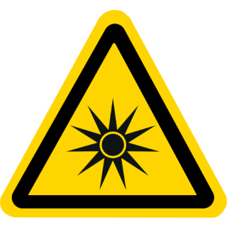 Gelbe Warnschilderer - Optischer Strahlung