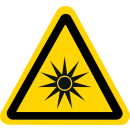 Gelbe Warnschilderer - Optischer Strahlung