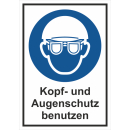 Kombi-Gebotsschild Kopf- und Augenschutz benutzen -...