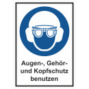 Gebotskombischild Augen Gehör-und Kopfschutz...