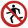 Rote Verbotsschilderer - Laufen verboten