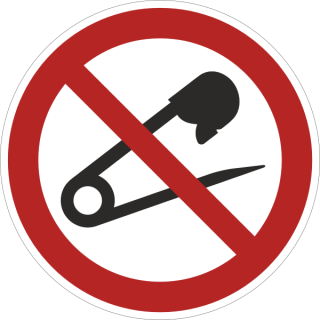 Rote Verbotsschilderer - Keine Nadeln einstecken