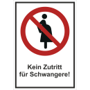 Kombi-Verbotsschild Kein Zutritt für Schwangere -...