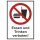 Kombi-Verbotsschild Essen und Trinken verboten - selbstklebende Folie mit transparentem Schutzlaminat