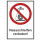 Verbotskombischild Nassschleifen verboten - selbstklebende Folie mit transparentem Schutzlaminat