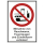 Verbotskombischild Mitnahme von Rauchwaren Feuerzeugen und Zündhölzern verboten - selbstklebende Folie mit transparentem Schutzlaminat