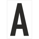Weiße Buchstabenaufkleber A für Regal- und...