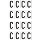 Weiße Buchstabenaufkleber C für Regal- und Lagerkennzeichnung