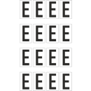 Weiße Buchstabenaufkleber E für Regal- und...