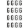 Weiße Buchstabenaufkleber G für Regal- und Lagerkennzeichnung