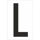 Weiße Buchstabenaufkleber L für Regal- und Lagerkennzeichnung