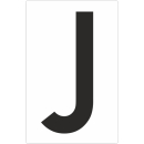 Weiße Buchstabenaufkleber J für Regal- und...