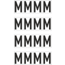 Weiße Buchstabenaufkleber M für Regal- und Lagerkennzeichnung