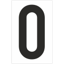 Weiße Buchstabenaufkleber O für Regal- und Lagerkennzeichnung