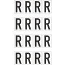 Weiße Buchstabenaufkleber R für Regal- und...