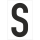 Weiße Buchstabenaufkleber S für Regal- und Lagerkennzeichnung