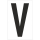 Weiße Buchstabenaufkleber V für Regal- und Lagerkennzeichnung