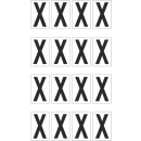 Weiße Buchstabenaufkleber X für Regal- und Lagerkennzeichnung