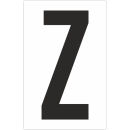 Weiße Buchstabenaufkleber Z für Regal- und...