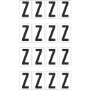 Weiße Buchstabenaufkleber Z für Regal- und Lagerkennzeichnung
