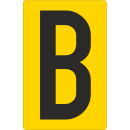 Gelbe Buchstabenaufkleber B für Regal- und...