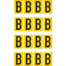 Gelbe Buchstabenaufkleber B für Regal- und Lagerkennzeichnung